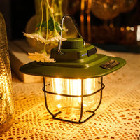 Retro Rechargeable LED Camping Lantern - NostalgiaGlow-Olive Green-State of Style