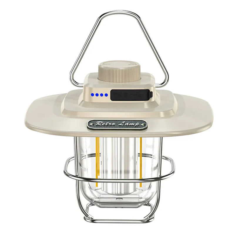 Retro Rechargeable LED Camping Lantern - NostalgiaGlow-White-State of Style