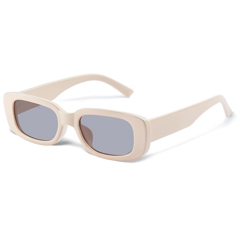 Retro Rectangular Y2K Sunglasses - Aria-Beige grey-State of Style
