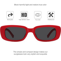 Retro Rectangular Y2K Sunglasses - Aria-Beige grey-State of Style