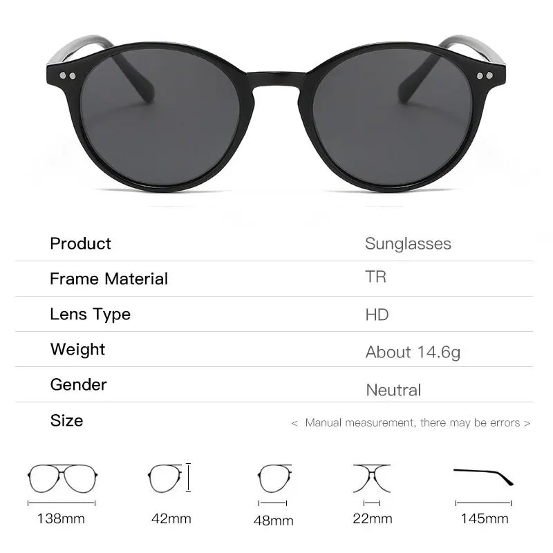 Retro Round Polarised Sunglasses - SunnyStyle-White/Gray-State of Style