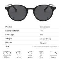 Retro Round Polarised Sunglasses - SunnyStyle-White/Gray-State of Style