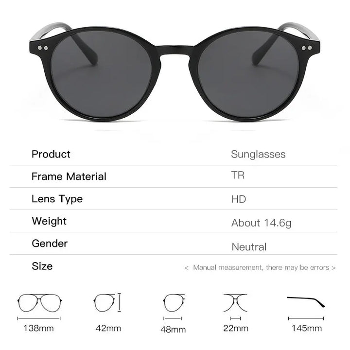 Retro Round Polarised Sunglasses - SunnyStyle-White/Grey-State of Style