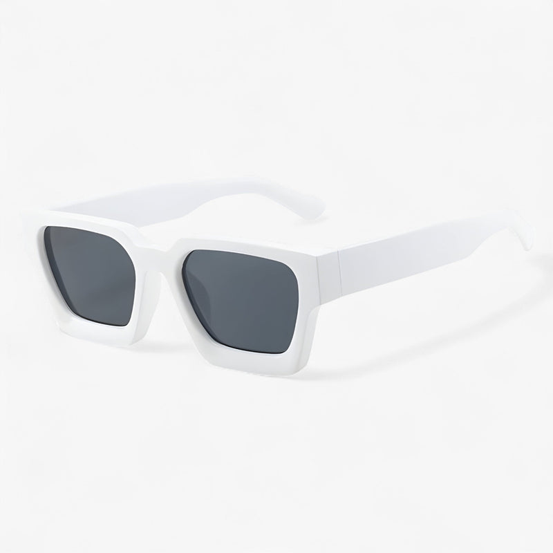 Retro sunglasses for men with square design – Calven-White Grey-State of Style