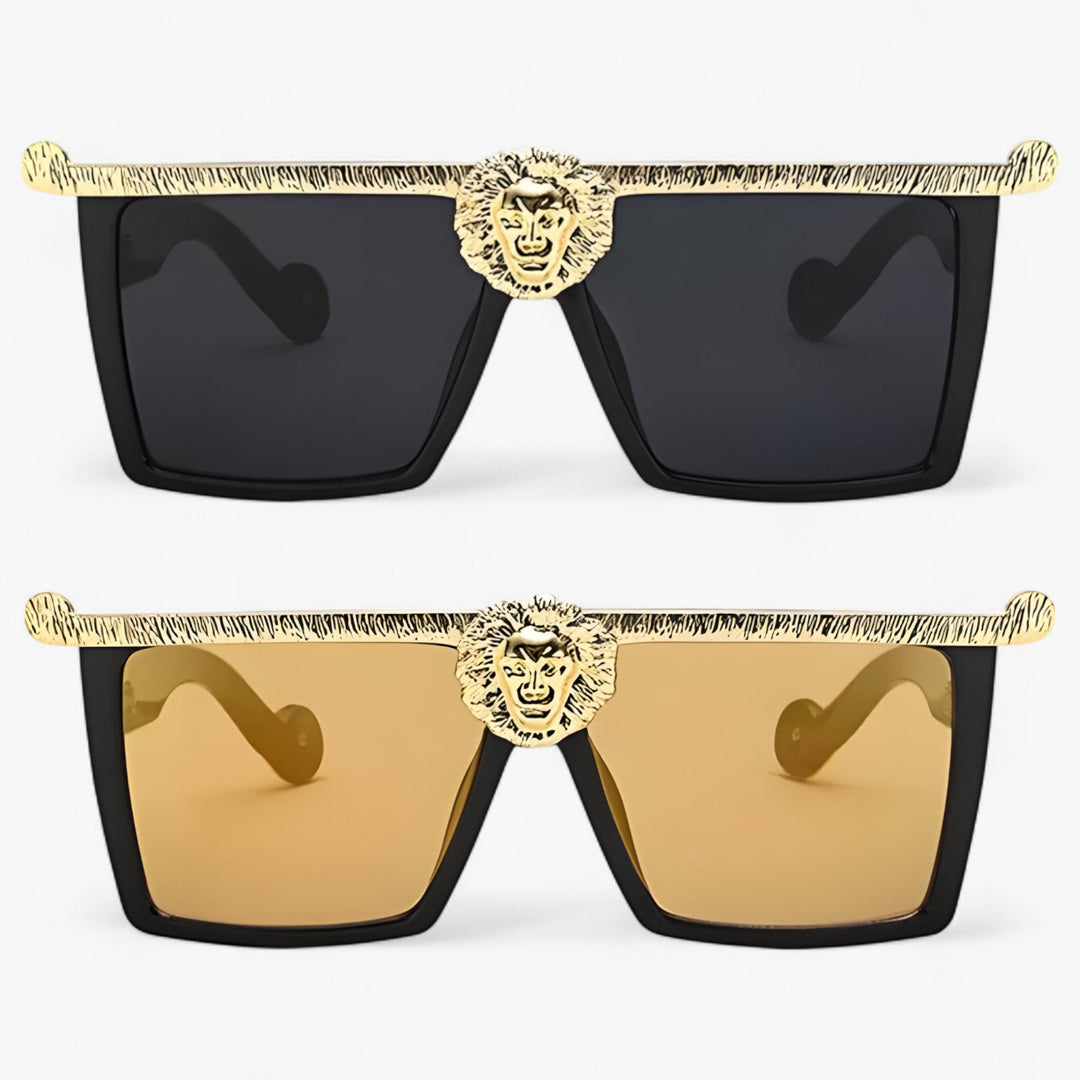 Retro sunglasses with lion style – Ferrox-Gold-State of Style