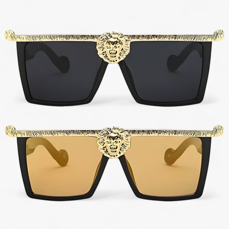 Retro sunglasses with lion style – Ferrox-Gold-State of Style
