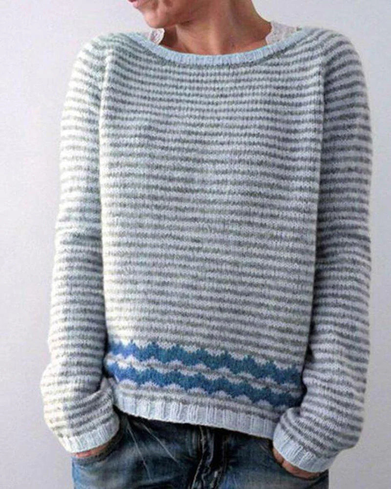 Retro Women's Sweater - Celeste-Heavenly Blue-S-State of Style