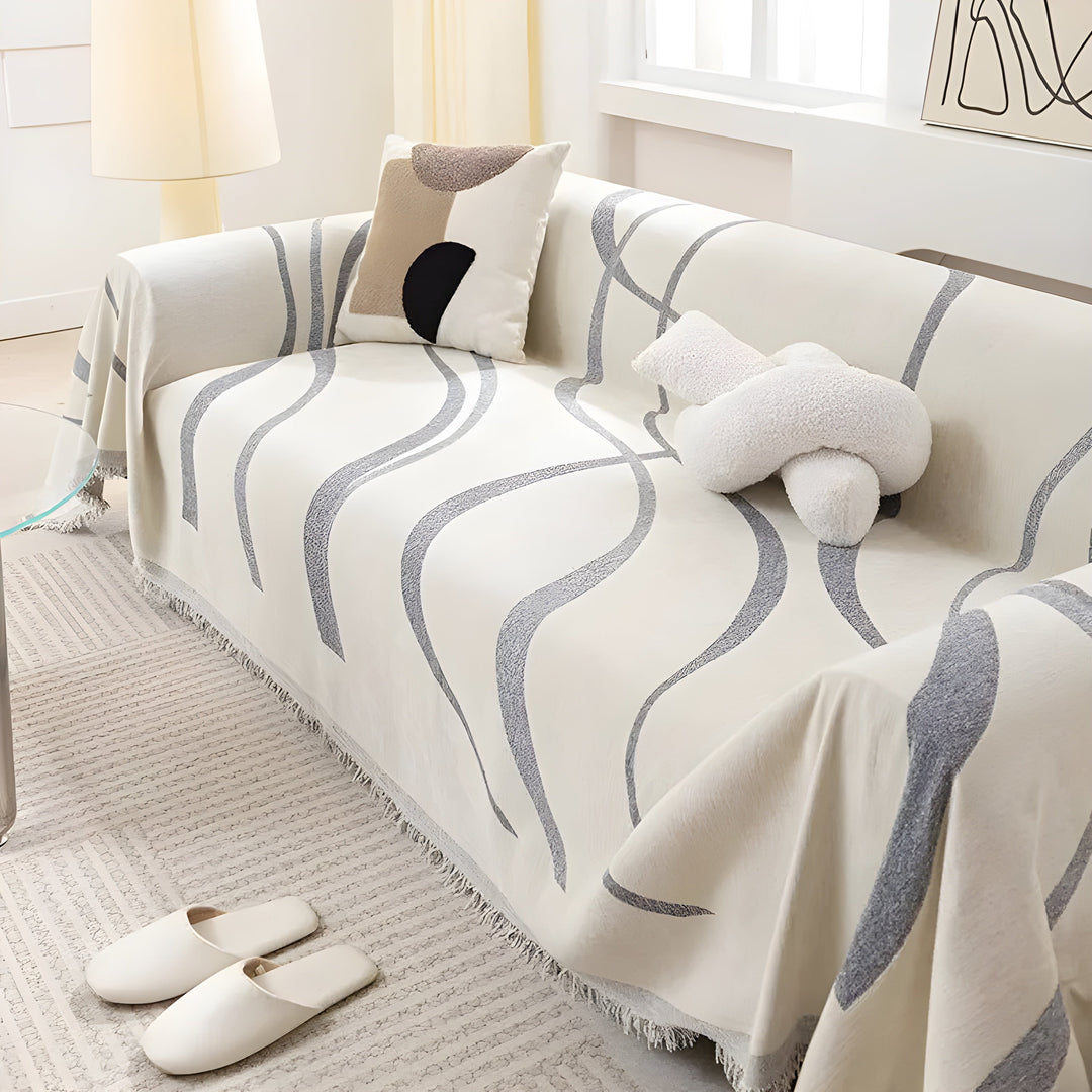 Reversible Bank Cover - LuxeFlip-180 × 130 cm-Grey-State of Style
