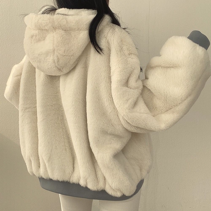 Reversible Ladies' Winter Coat with Hood - Isla-Blue-S-State of Style