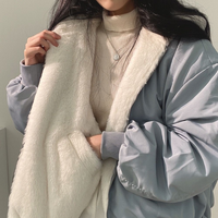 Reversible Ladies' Winter Coat with Hood - Isla-Blue-S-State of Style