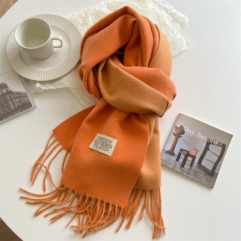 Reversible Pashmina Scarf - Elena-Orange-State of Style