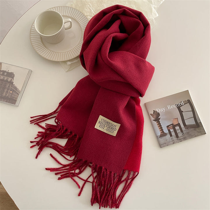 Reversible Pashmina Scarf - Elena-Red-State of Style