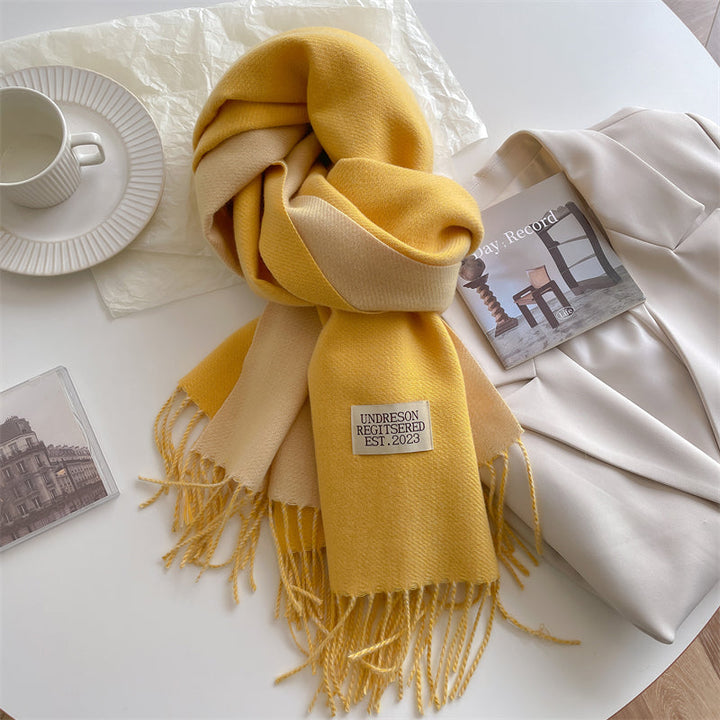 Reversible Pashmina Scarf - Elena-Yellow-State of Style