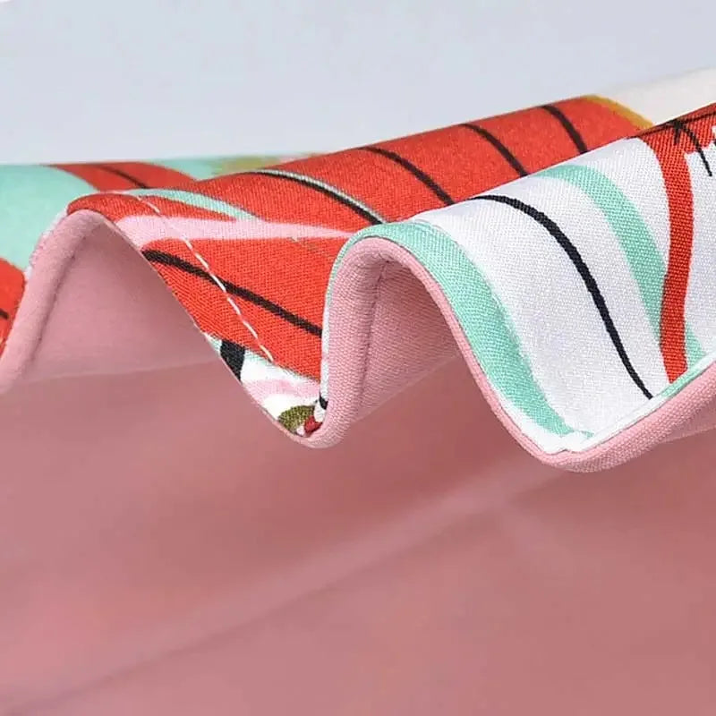 Reversible sun hat made of cotton with a wide brim (56–60 cm) – Liora-Pink (double-sided)-State of Style