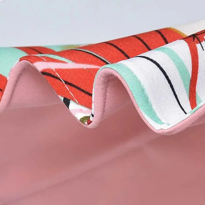 Reversible sun hat made of cotton with a wide brim (56–60 cm) – Liora-Pink (double-sided)-State of Style