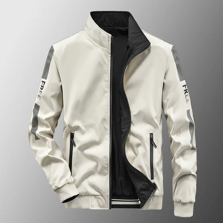 Reversible Waterproof Men's Summer Jacket - Thijs-White-S-State of Style