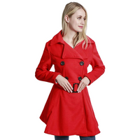 Reversible Wool Peacoat with Belt - Patty-Black-S-State of Style
