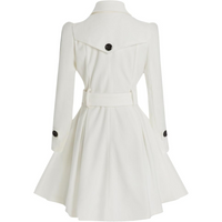 Reversible Wool Peacoat with Belt - Patty-Black-S-State of Style