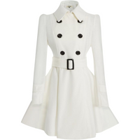 Reversible Wool Peacoat with Belt - Patty-White-S-State of Style
