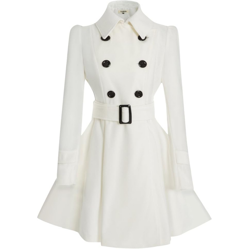 Reversible Wool Peacoat with Belt - Patty-White-S-State of Style