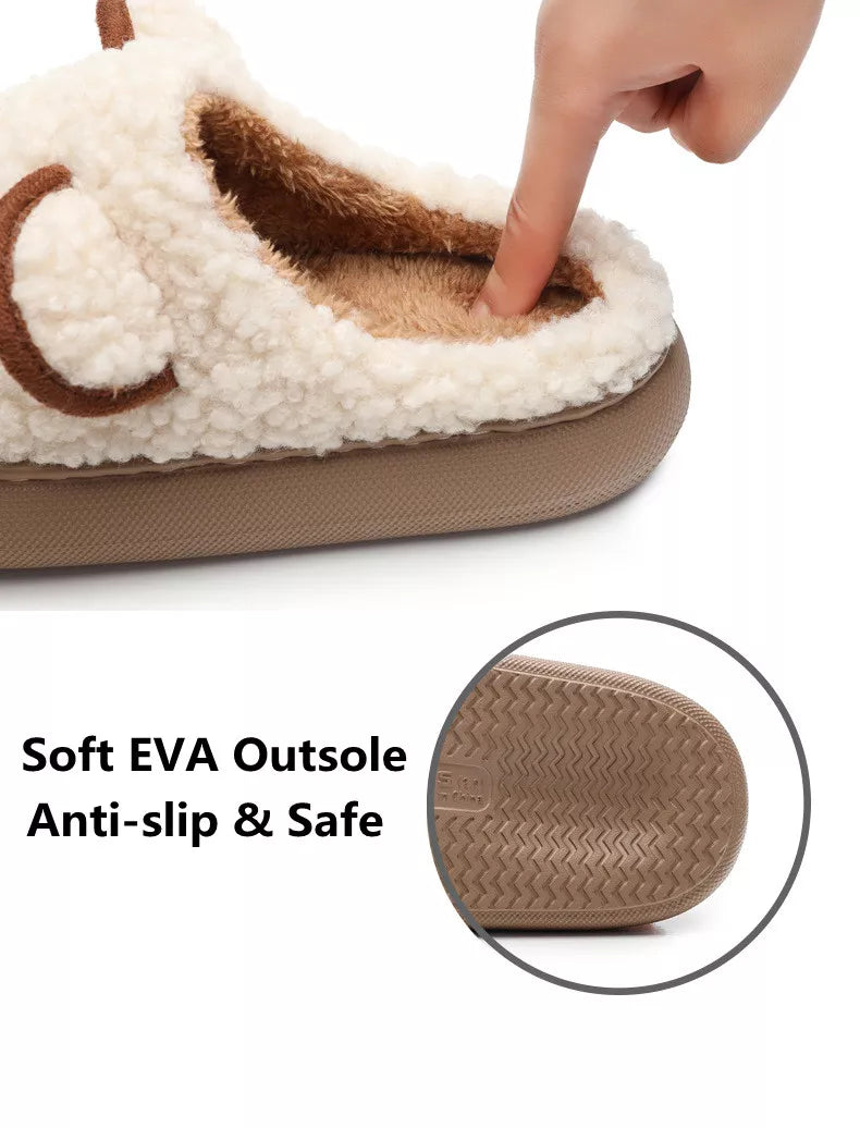 Rhina Slippers | Cute and Warm-Coffee-3.5 - 4.5-State of Style