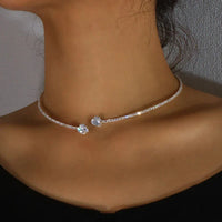 Rhinestone Choker Necklace | Elegant Statement Jewellery-Gold-State of Style
