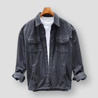 Ribbed Corduroy Men's Shirt - David-Grey-S-State of Style
