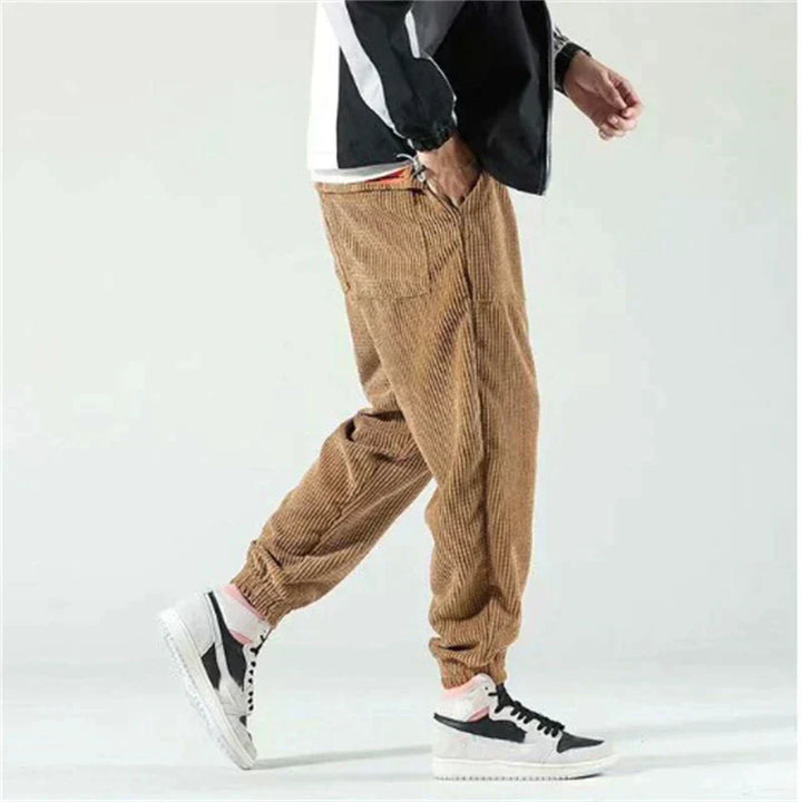 Ribbed Flannel Men's Trousers - Noah-Brown-XS-State of Style