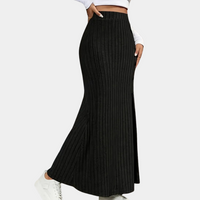Ribbed Maxi Skirt – Selina-Black-XS-State of Style