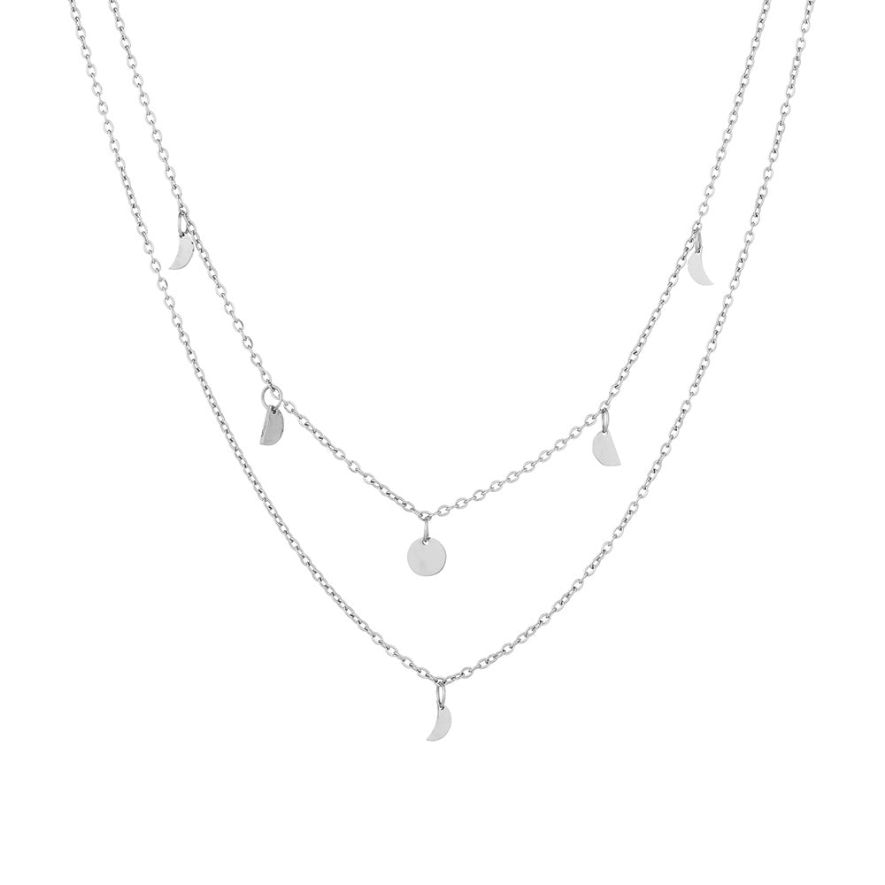 Rio Boho Layered Necklace - Serena-Silver-State of Style