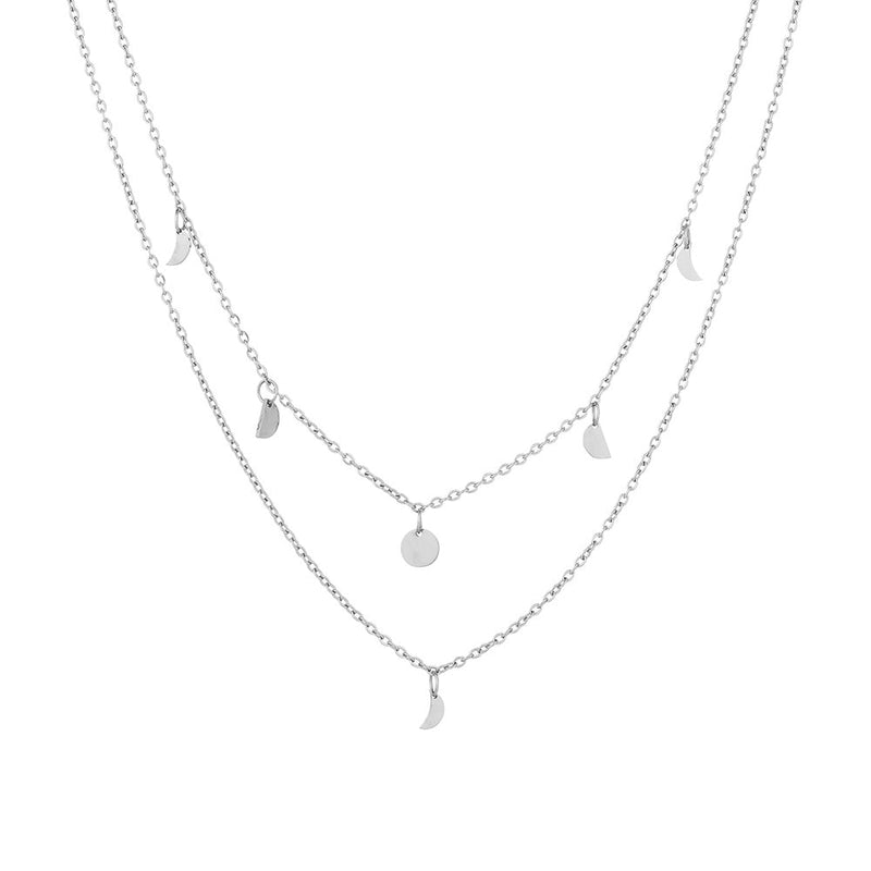 Rio Boho Layered Necklace - Serena-Silver-State of Style