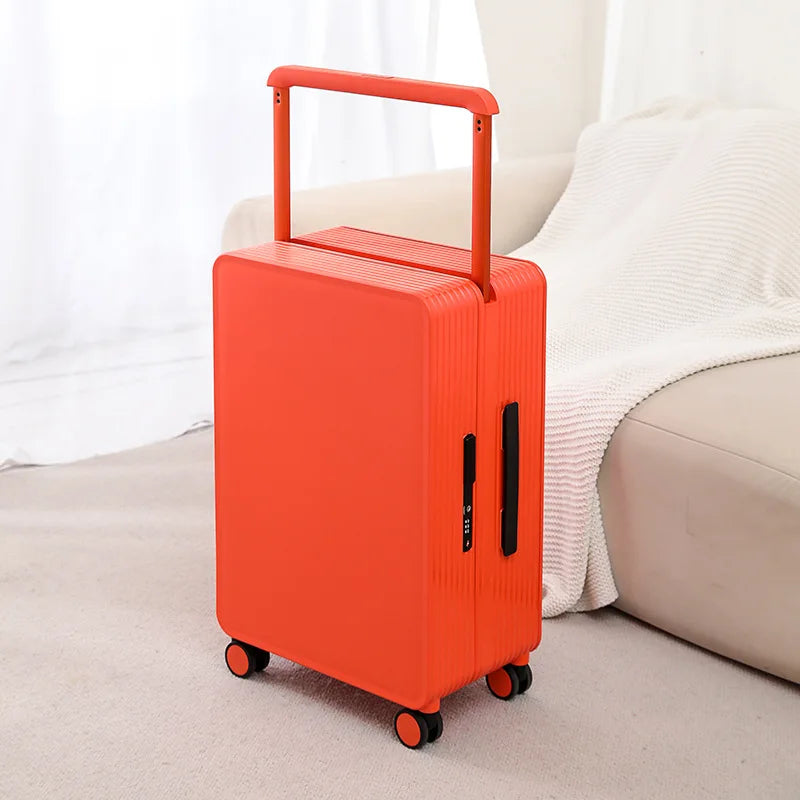 Robust PP hard shell suitcase – Dublin-Orange-S (42 L)-State of Style