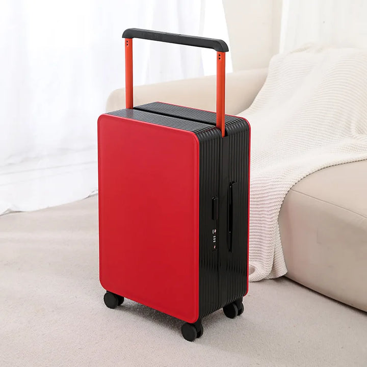 Robust PP hard shell suitcase – Dublin-Red Black-S (42 L)-State of Style