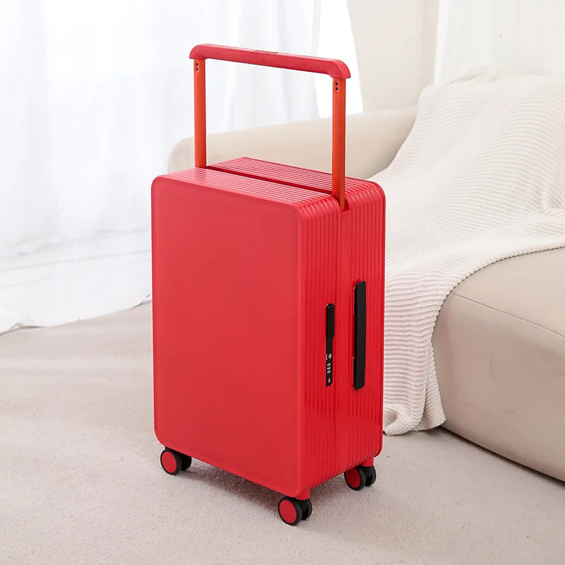 Robust PP hard shell suitcase – Dublin-Red-S (42 L)-State of Style