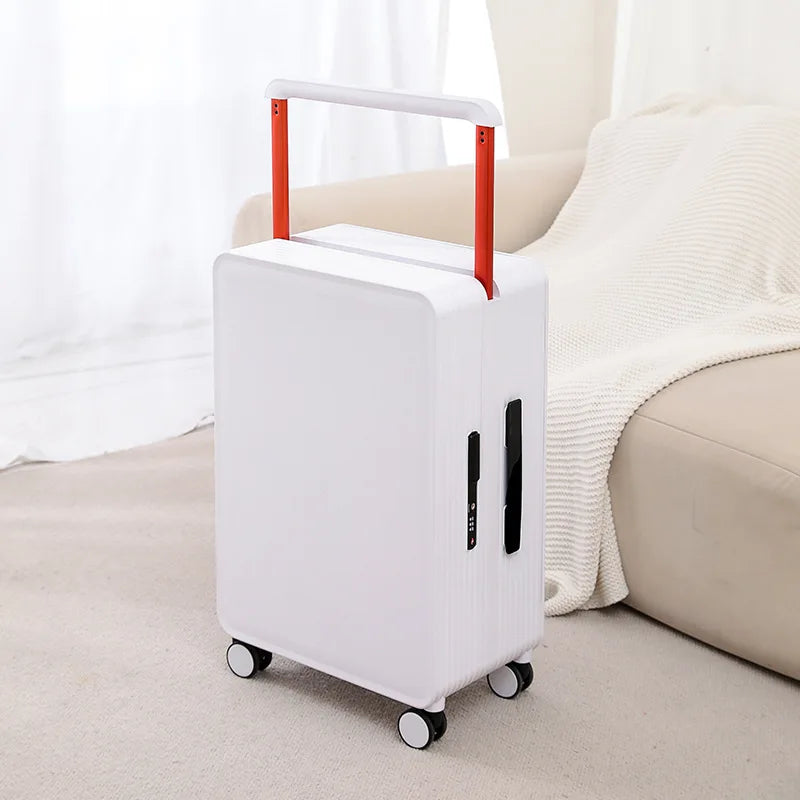 Robust PP hard shell suitcase – Dublin-White-S (42 L)-State of Style