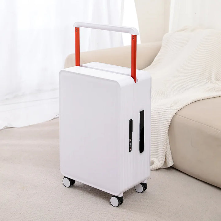 Robust PP hard shell suitcase – Dublin-White-S (42 L)-State of Style