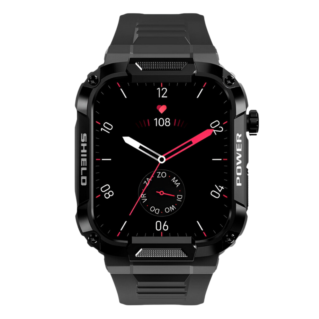 Robust Smartwatch for Men - IronPulse X1-Black-State of Style