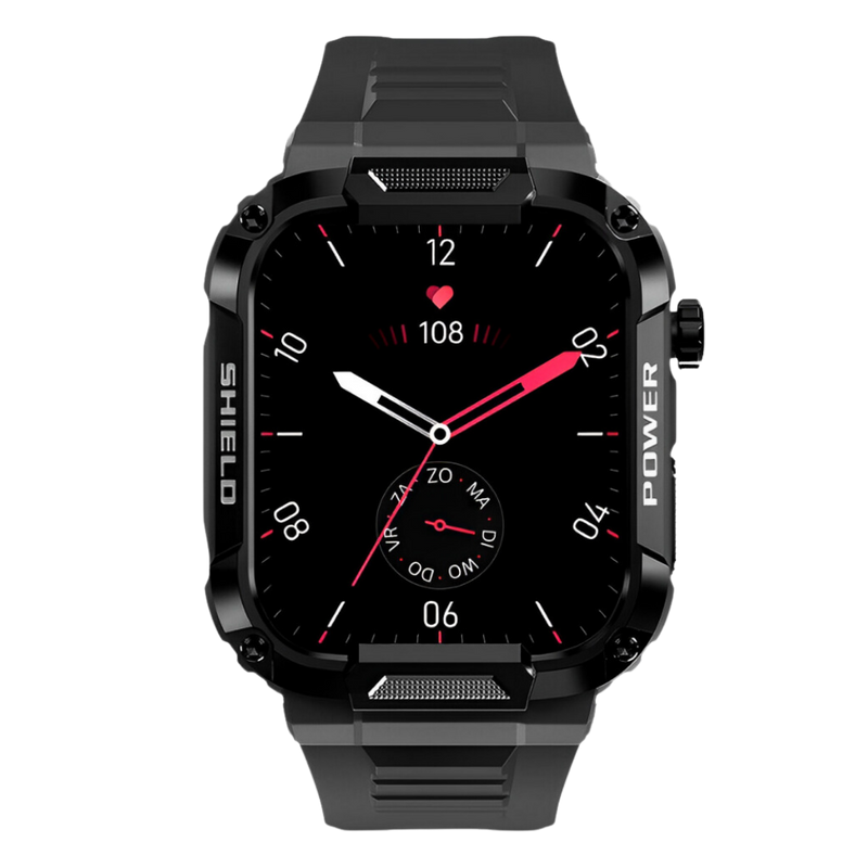 Robust Smartwatch for Men - IronPulse X1-Black-State of Style