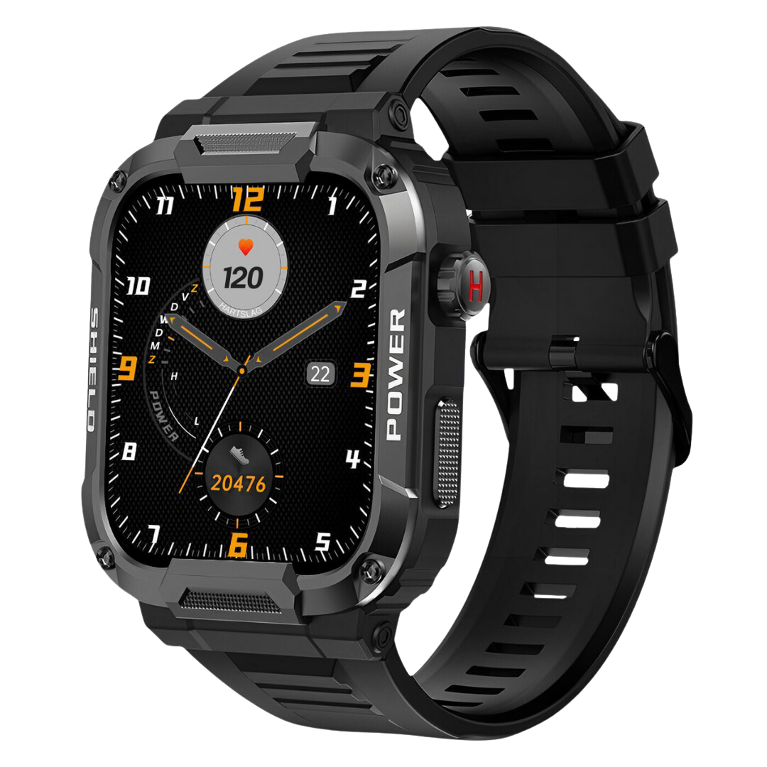 Robust Smartwatch for Men - IronPulse X1-Black-State of Style