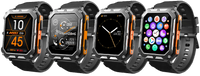 Robust Smartwatch with Heart Rate Monitor & Step Counter - EnduranceX-Black-State of Style