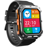 Robust Smartwatch with Heart Rate Monitor & Step Counter - EnduranceX-Black-State of Style