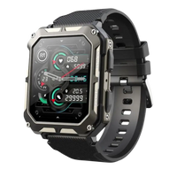 Robust Smartwatch with Heart Rate Monitor & Step Counter - EnduranceX-Black-State of Style