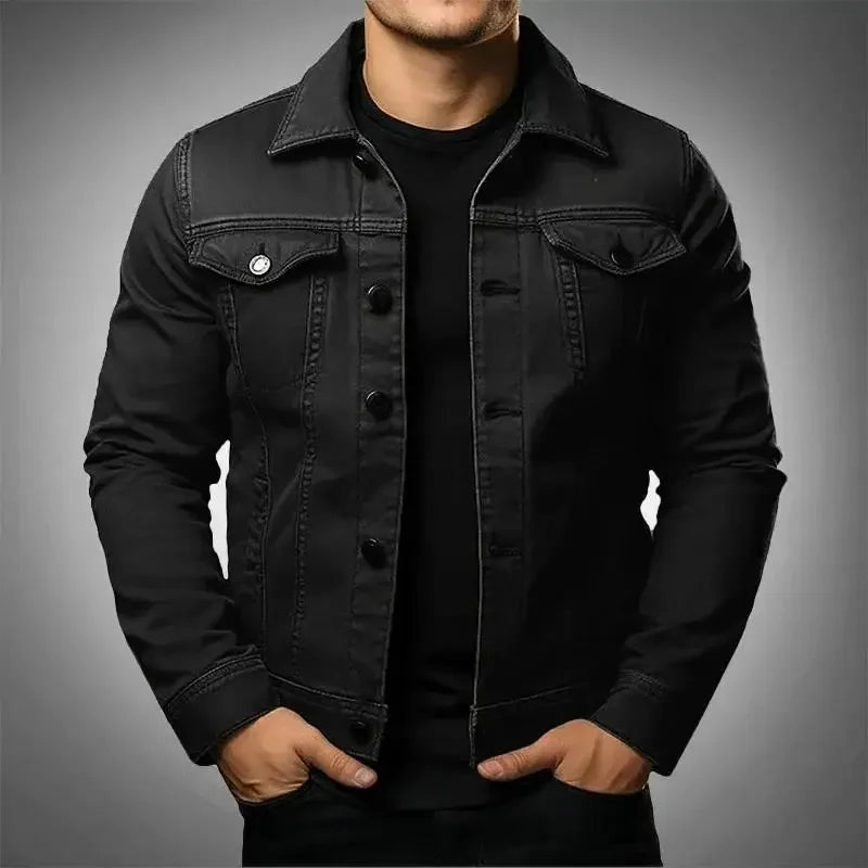 Robust & Timeless Men's Denim Jacket made from 100% Cotton - Noah-Black-XS-State of Style