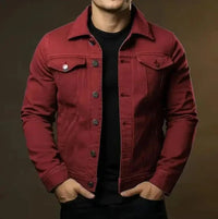 Robust & Timeless Men's Denim Jacket made from 100% Cotton - Noah-Bordeaux-XS-State of Style