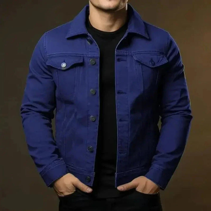 Robust & Timeless Men's Denim Jacket made from 100% Cotton - Noah-Navy blue-XS-State of Style