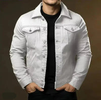 Robust & Timeless Men's Denim Jacket made from 100% Cotton - Noah-White-XS-State of Style