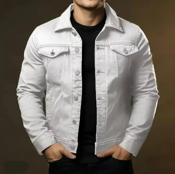 Robust & Timeless Men's Denim Jacket made from 100% Cotton - Noah-White-XS-State of Style