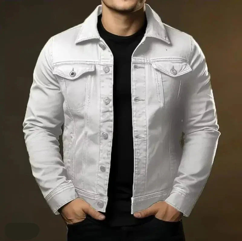 Robust & Timeless Men's Denim Jacket made from 100% Cotton - Noah-White-XS-State of Style