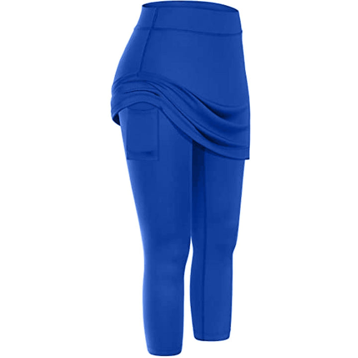 Rock leggings with practical side pockets – Mireille-Blue-S-State of Style