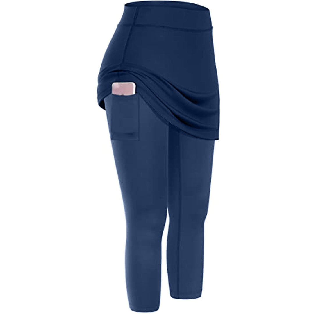 Rock leggings with practical side pockets – Mireille-Dark blue-S-State of Style